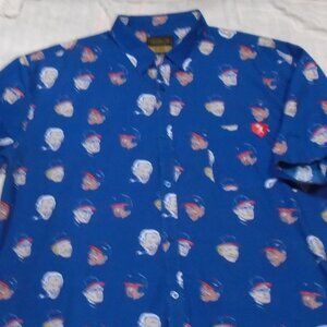 BASEBALLISM Movie Major League Short Sleeve Button Shirt Size 3X-Large Adult